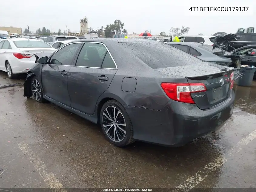 4T1BF1FK0CU179137 2012 Toyota Camry Se
