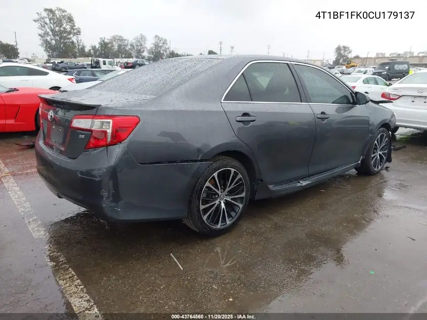 4T1BF1FK0CU179137 2012 Toyota Camry Se