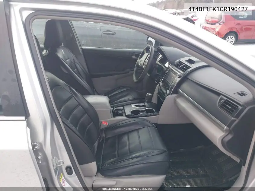 4T4BF1FK1CR190427 2012 Toyota Camry Le