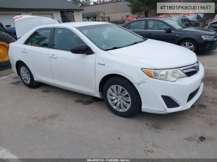 4T1BD1FK8CU019657 2012 Toyota Camry Hybrid Le