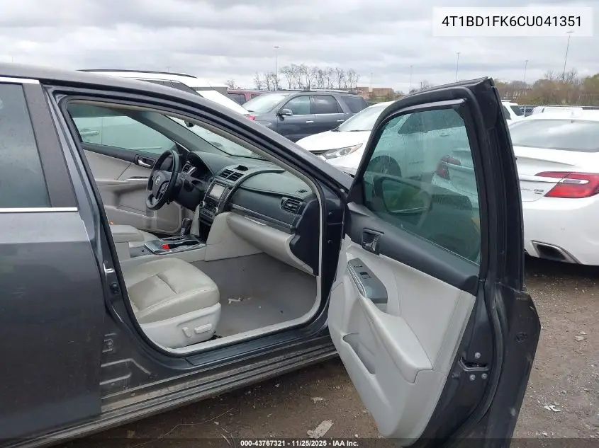 4T1BD1FK6CU041351 2012 Toyota Camry Hybrid Xle