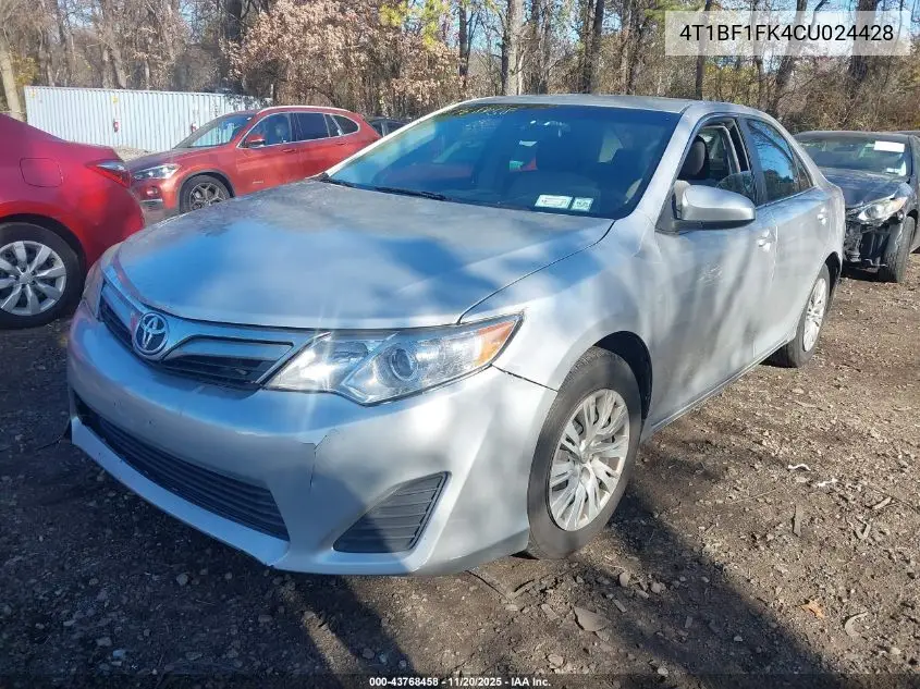 4T1BF1FK4CU024428 2012 Toyota Camry Le