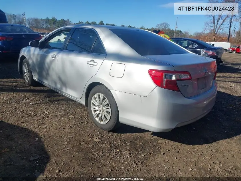 4T1BF1FK4CU024428 2012 Toyota Camry Le