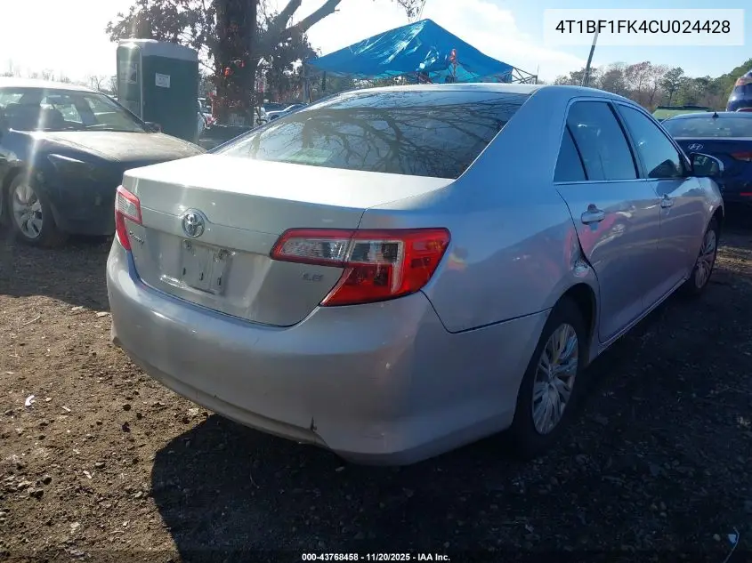 4T1BF1FK4CU024428 2012 Toyota Camry Le