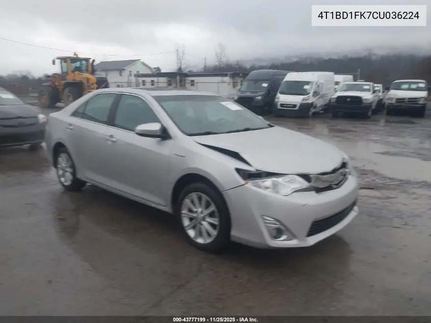 4T1BD1FK7CU036224 2012 Toyota Camry Hybrid Xle