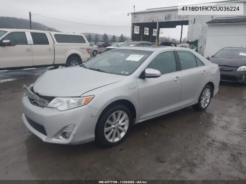 4T1BD1FK7CU036224 2012 Toyota Camry Hybrid Xle
