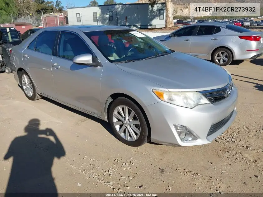 4T4BF1FK2CR273932 2012 Toyota Camry Xle