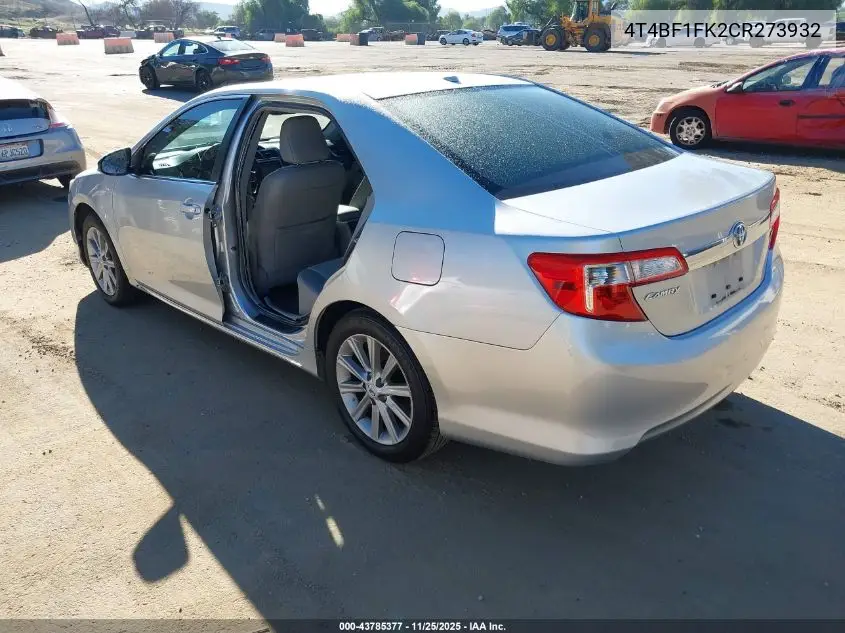 4T4BF1FK2CR273932 2012 Toyota Camry Xle