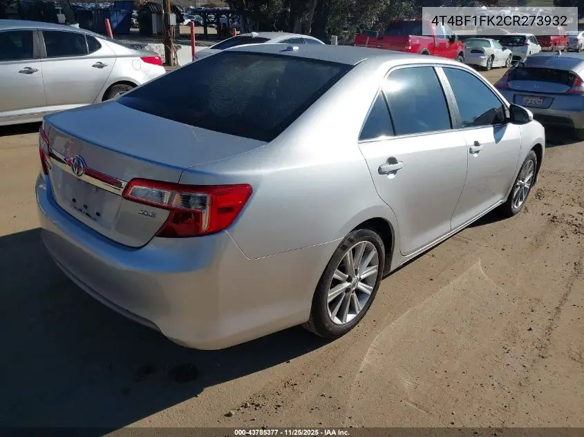 4T4BF1FK2CR273932 2012 Toyota Camry Xle