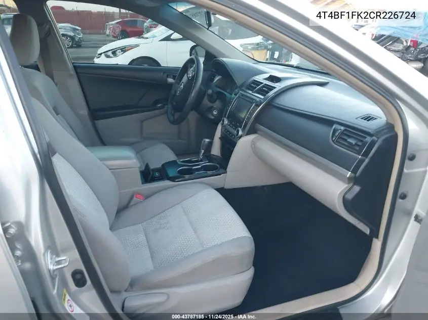 4T4BF1FK2CR226724 2012 Toyota Camry Le
