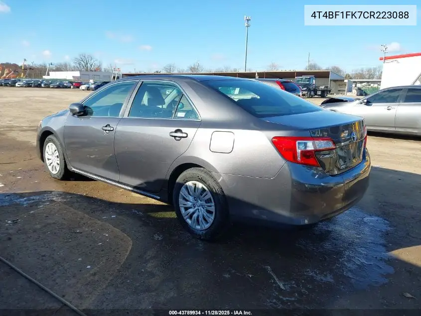 4T4BF1FK7CR223088 2012 Toyota Camry Le