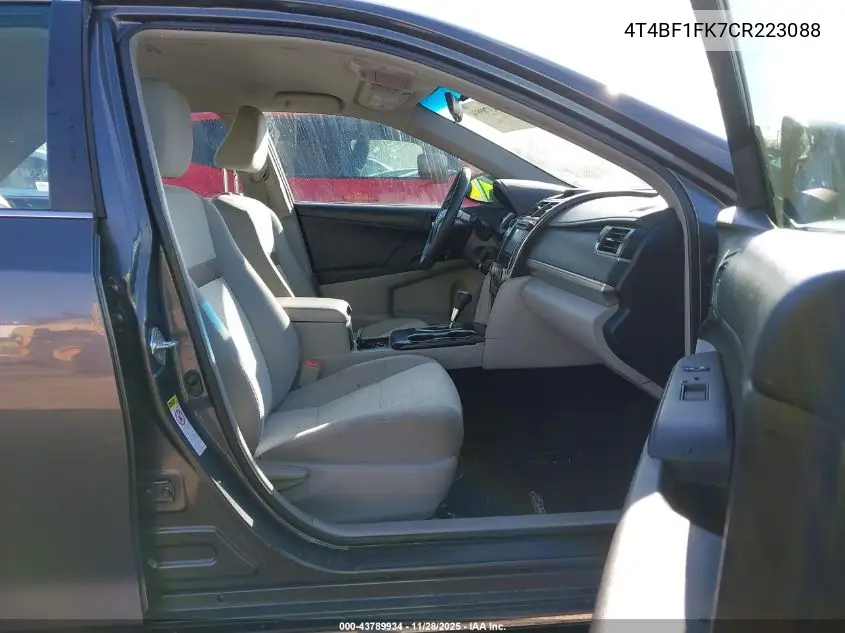 4T4BF1FK7CR223088 2012 Toyota Camry Le