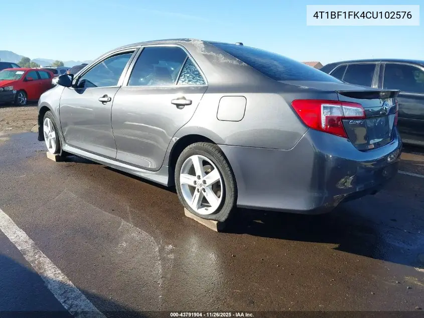 4T1BF1FK4CU102576 2012 Toyota Camry Se