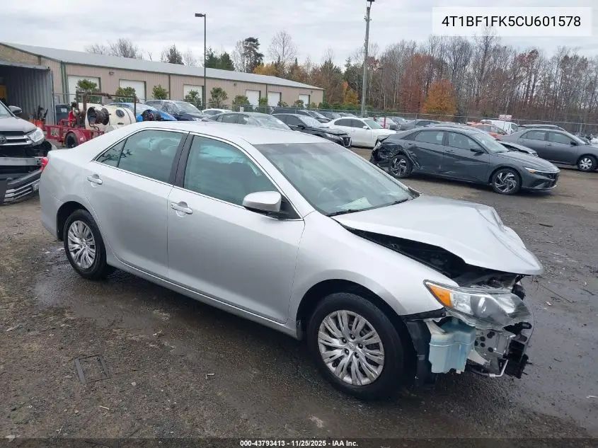4T1BF1FK5CU601578 2012 Toyota Camry L