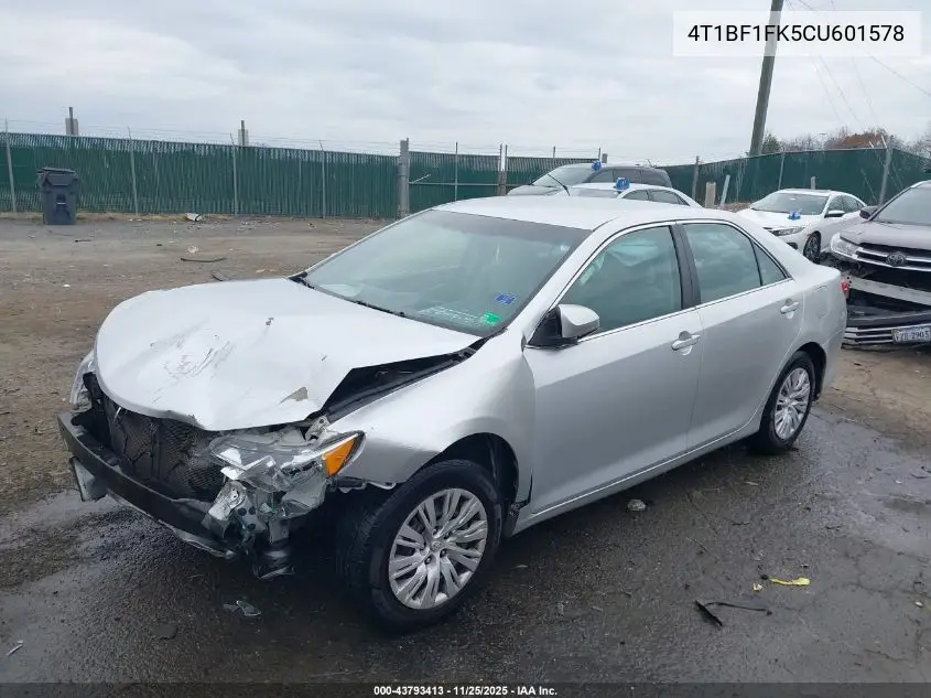4T1BF1FK5CU601578 2012 Toyota Camry L