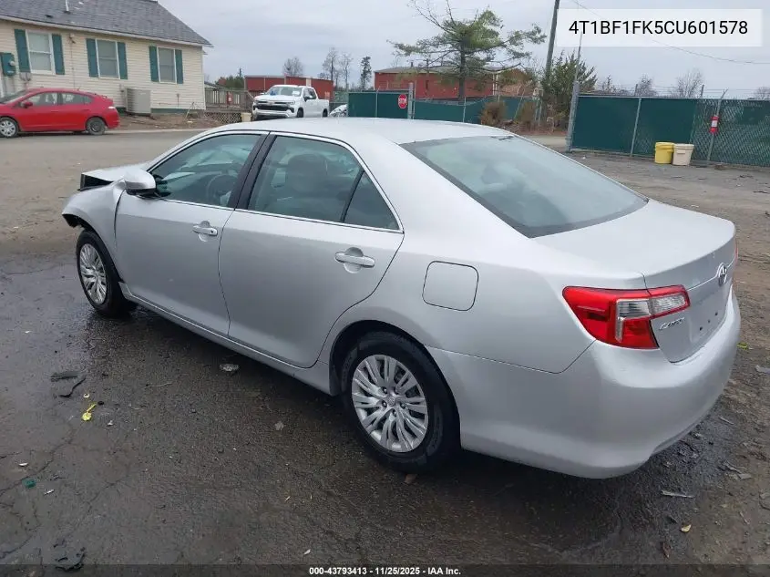 4T1BF1FK5CU601578 2012 Toyota Camry L