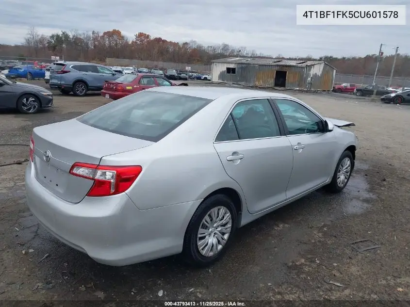 4T1BF1FK5CU601578 2012 Toyota Camry L