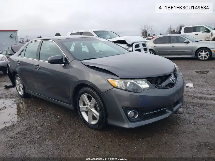 4T1BF1FK3CU149534 2012 Toyota Camry Se