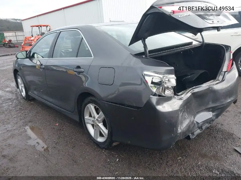 4T1BF1FK3CU149534 2012 Toyota Camry Se