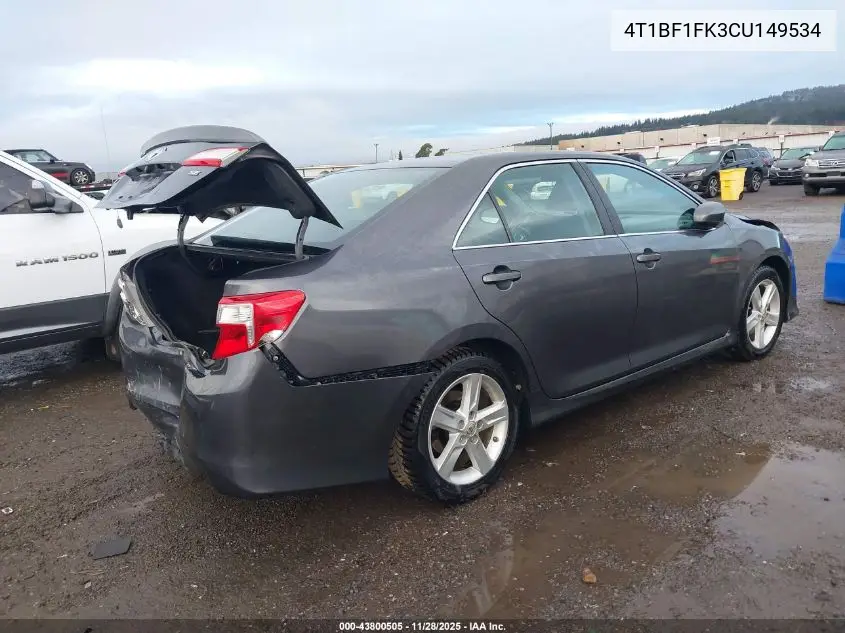 4T1BF1FK3CU149534 2012 Toyota Camry Se