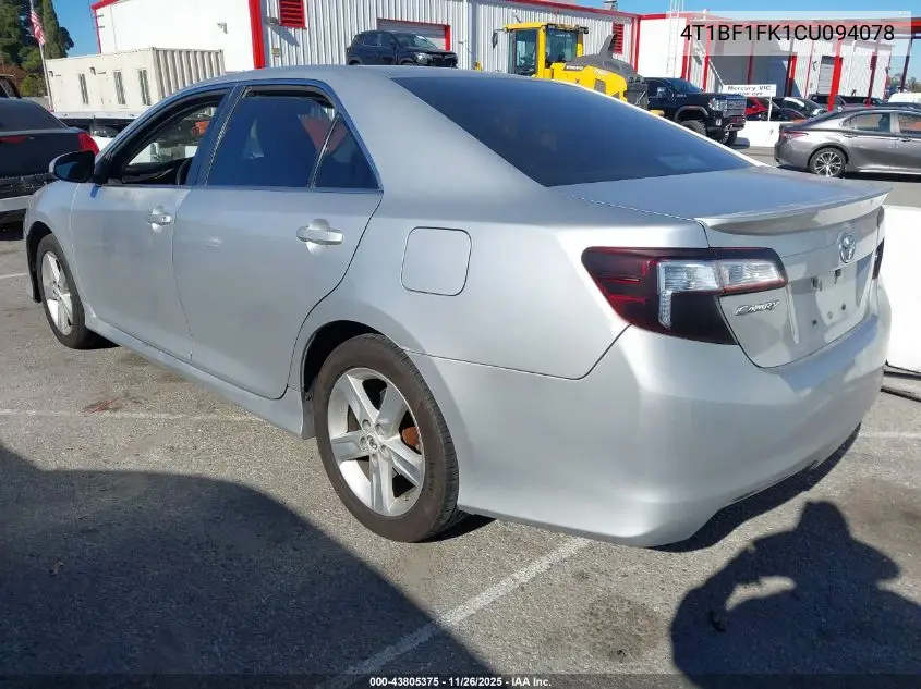 4T1BF1FK1CU094078 2012 Toyota Camry Se