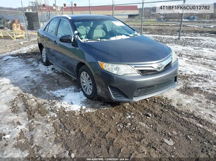 4T1BF1FK6CU012782 2012 Toyota Camry Le