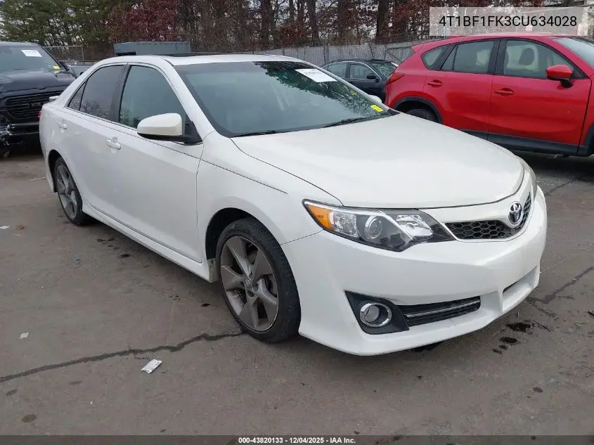 4T1BF1FK3CU634028 2012 Toyota Camry Se Limited Edition