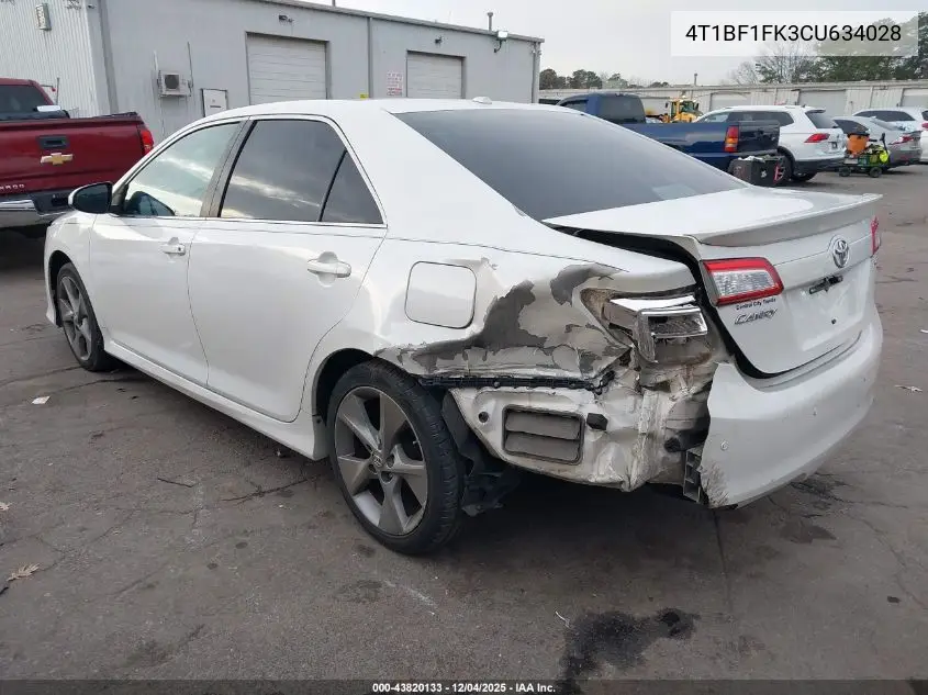 4T1BF1FK3CU634028 2012 Toyota Camry Se Limited Edition