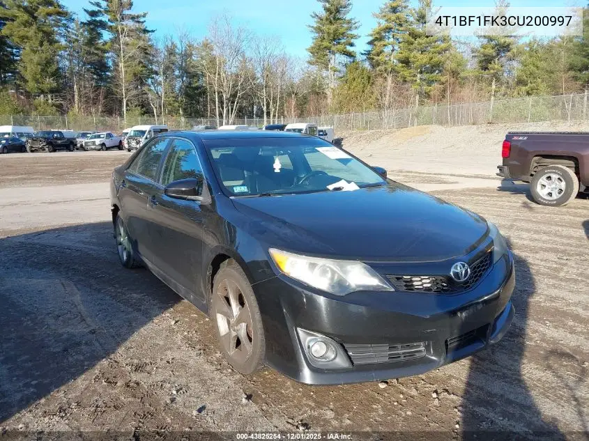 4T1BF1FK3CU200997 2012 Toyota Camry Se Limited Edition