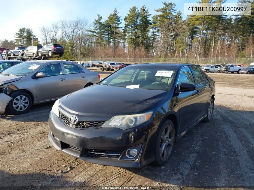 4T1BF1FK3CU200997 2012 Toyota Camry Se Limited Edition