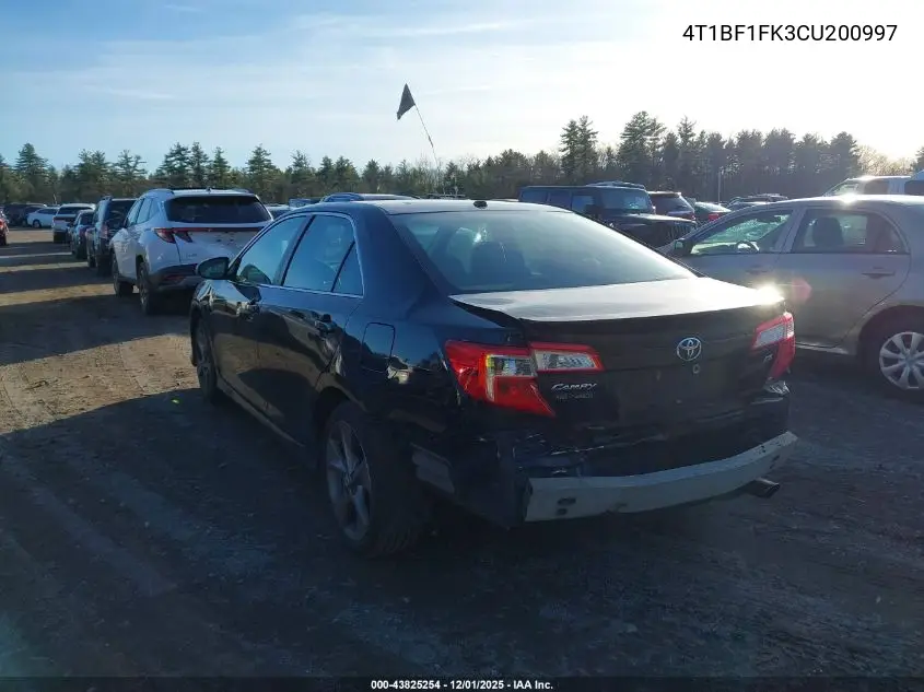 4T1BF1FK3CU200997 2012 Toyota Camry Se Limited Edition