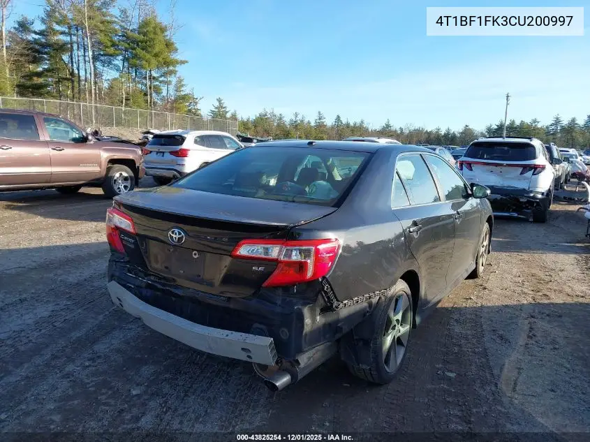4T1BF1FK3CU200997 2012 Toyota Camry Se Limited Edition