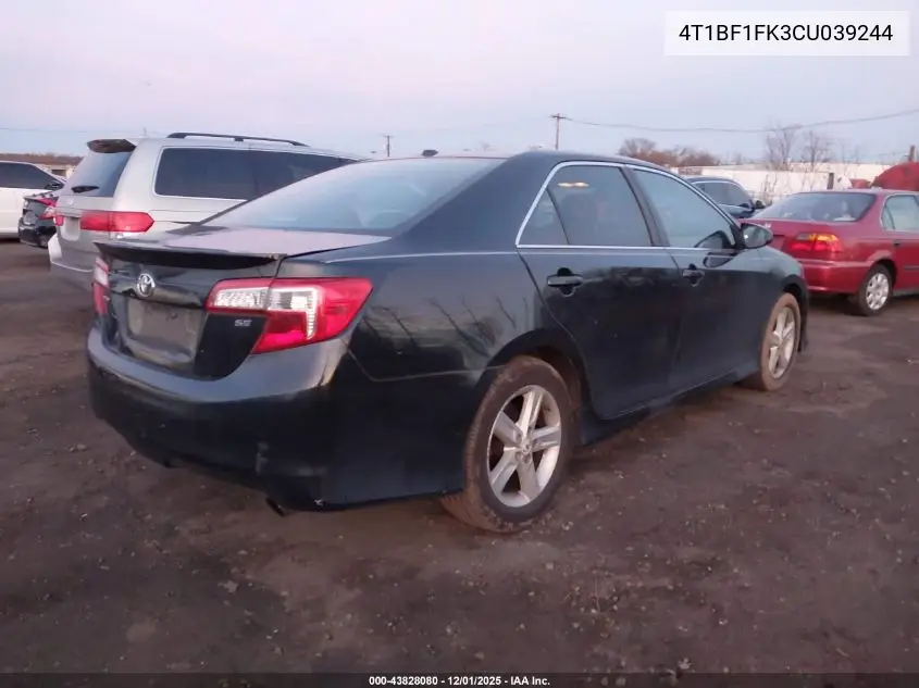 4T1BF1FK3CU039244 2012 Toyota Camry Se