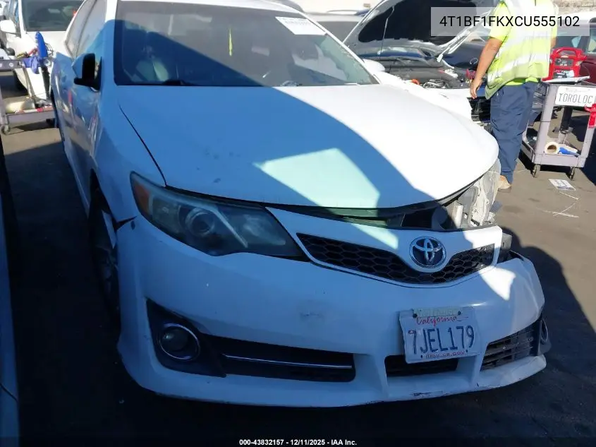 4T1BF1FKXCU555102 2012 Toyota Camry Se