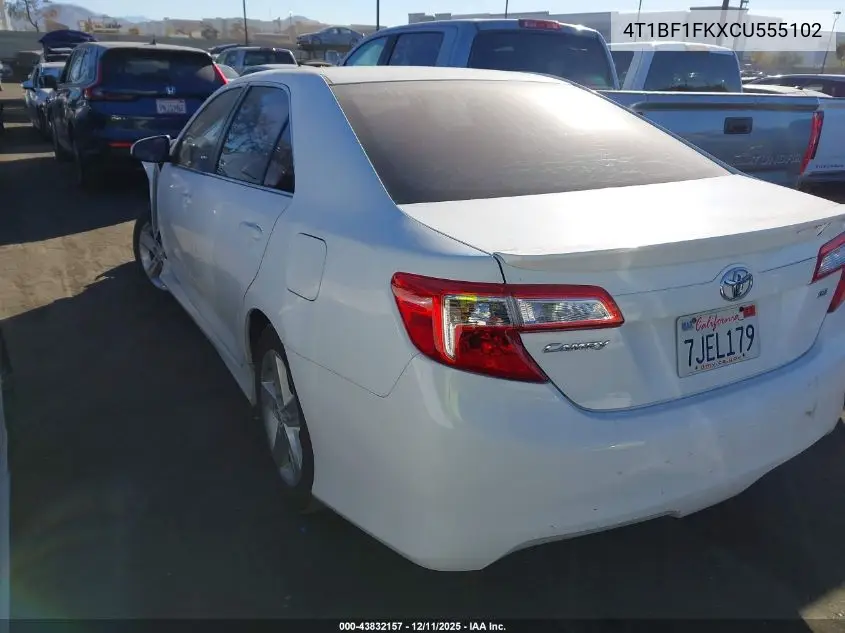 4T1BF1FKXCU555102 2012 Toyota Camry Se