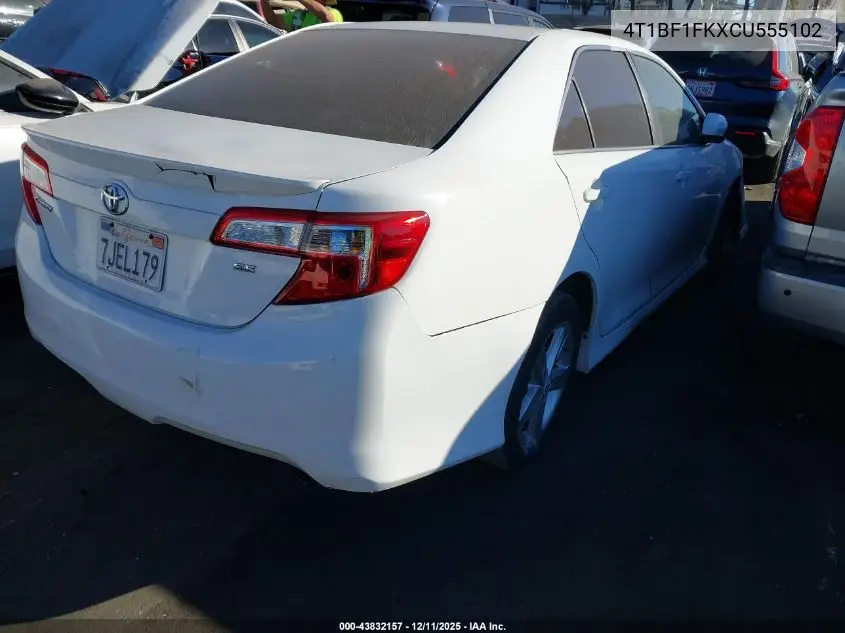 4T1BF1FKXCU555102 2012 Toyota Camry Se