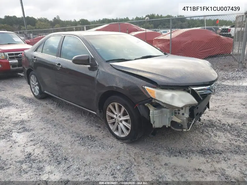 4T1BF1FK1CU007439 2012 Toyota Camry Xle