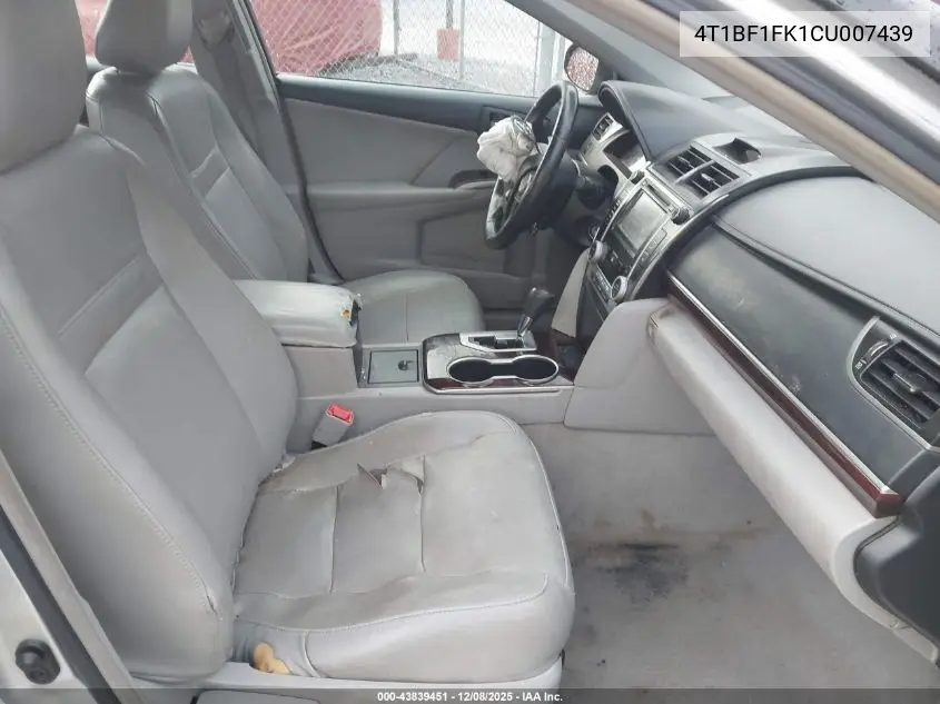 4T1BF1FK1CU007439 2012 Toyota Camry Xle