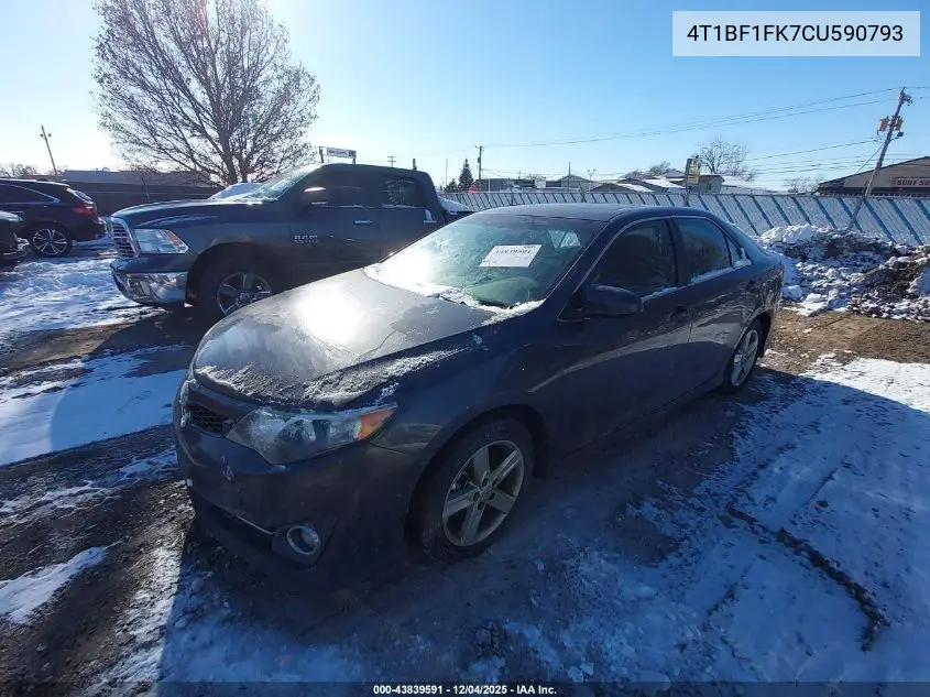 4T1BF1FK7CU590793 2012 Toyota Camry Se