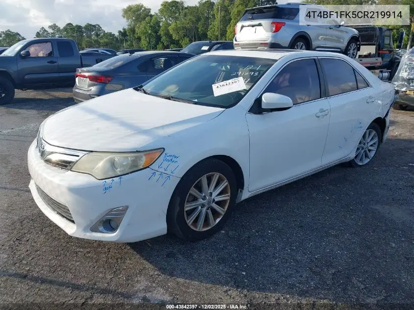 4T4BF1FK5CR219914 2012 Toyota Camry Xle