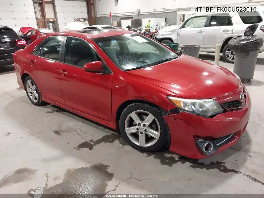 4T1BF1FK0CU523016 2012 Toyota Camry Se