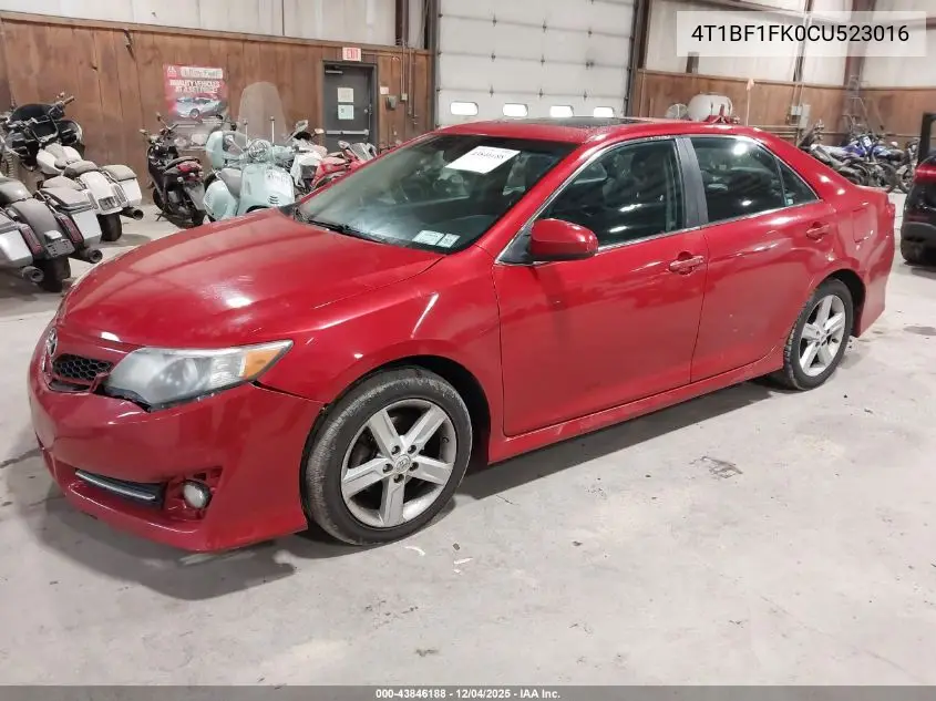 4T1BF1FK0CU523016 2012 Toyota Camry Se