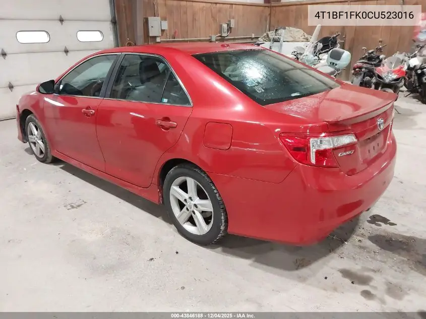 4T1BF1FK0CU523016 2012 Toyota Camry Se