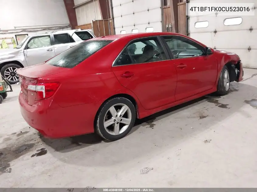 4T1BF1FK0CU523016 2012 Toyota Camry Se