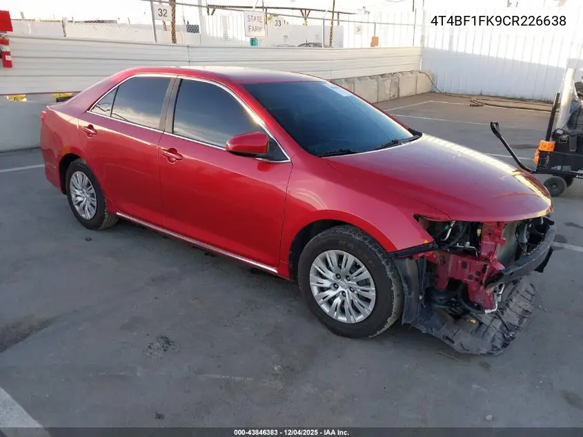 4T4BF1FK9CR226638 2012 Toyota Camry Le