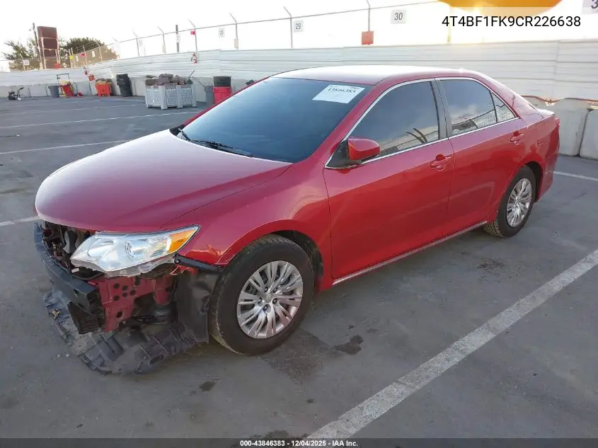 4T4BF1FK9CR226638 2012 Toyota Camry Le