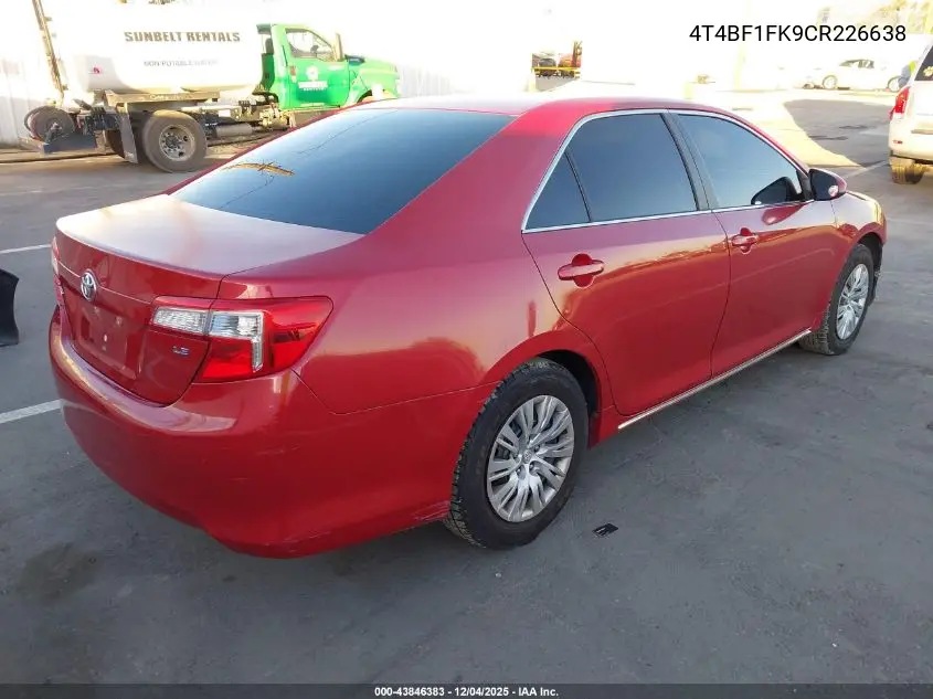 4T4BF1FK9CR226638 2012 Toyota Camry Le