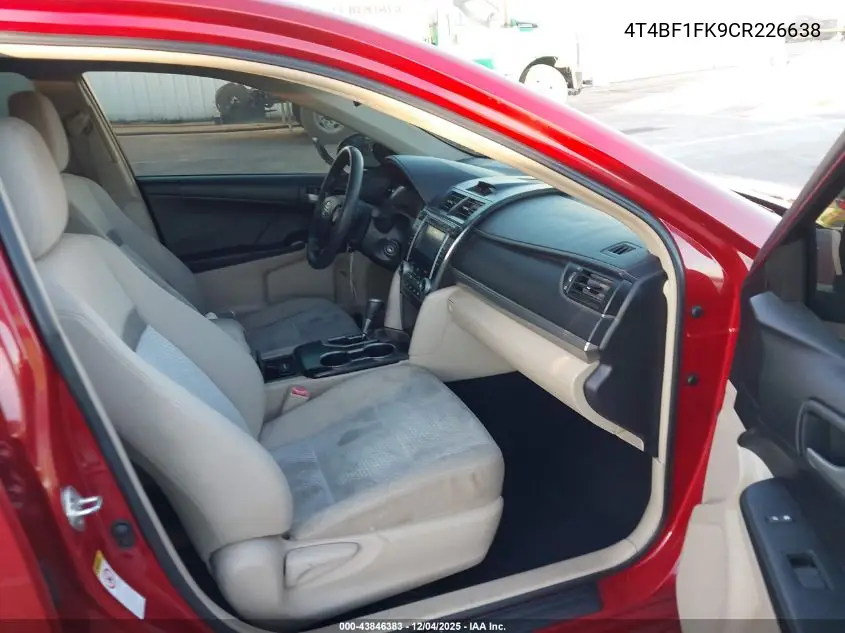 4T4BF1FK9CR226638 2012 Toyota Camry Le