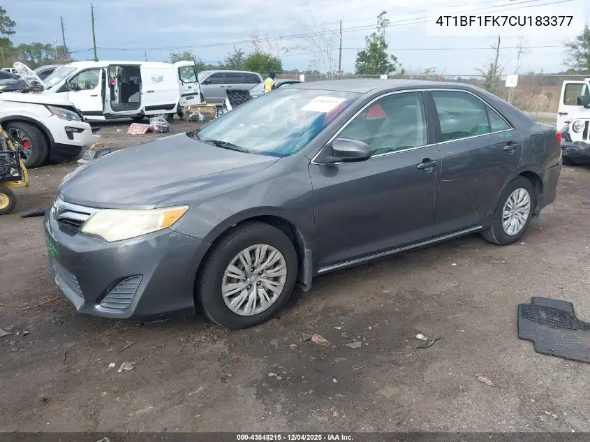 4T1BF1FK7CU183377 2012 Toyota Camry Le