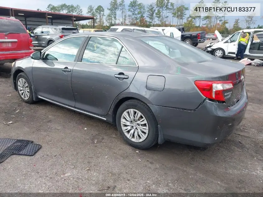 4T1BF1FK7CU183377 2012 Toyota Camry Le
